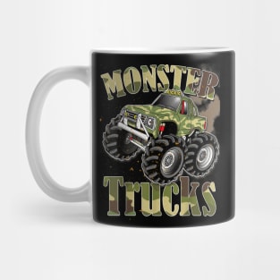 Monster Trucks Camouflage Birthday Mug